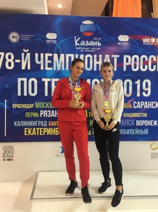 Гасанова Анастасия победитель Чемпионата России по теннису. 